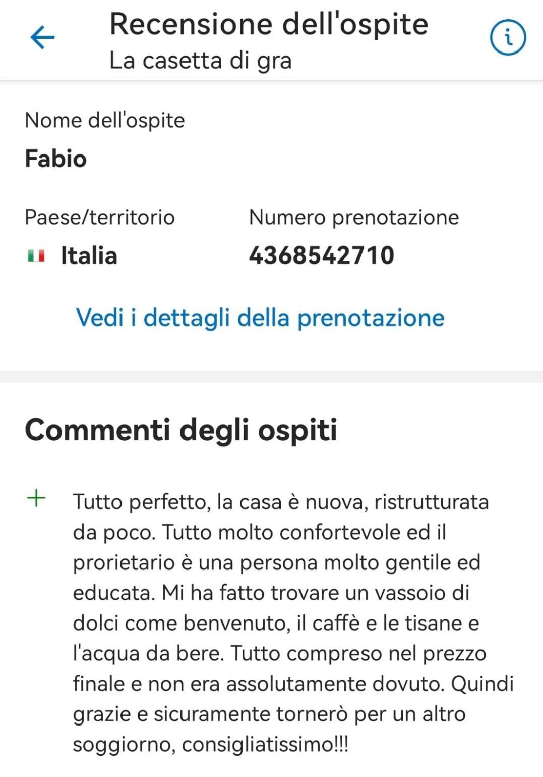La Casetta Di Gra Apartment