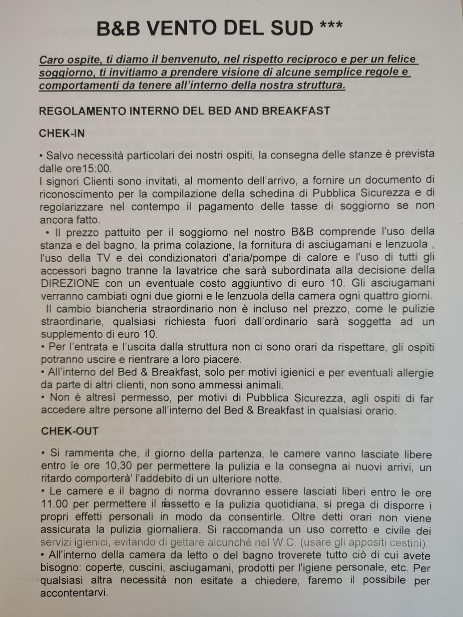 Vento Del Sud Bed & Breakfast *