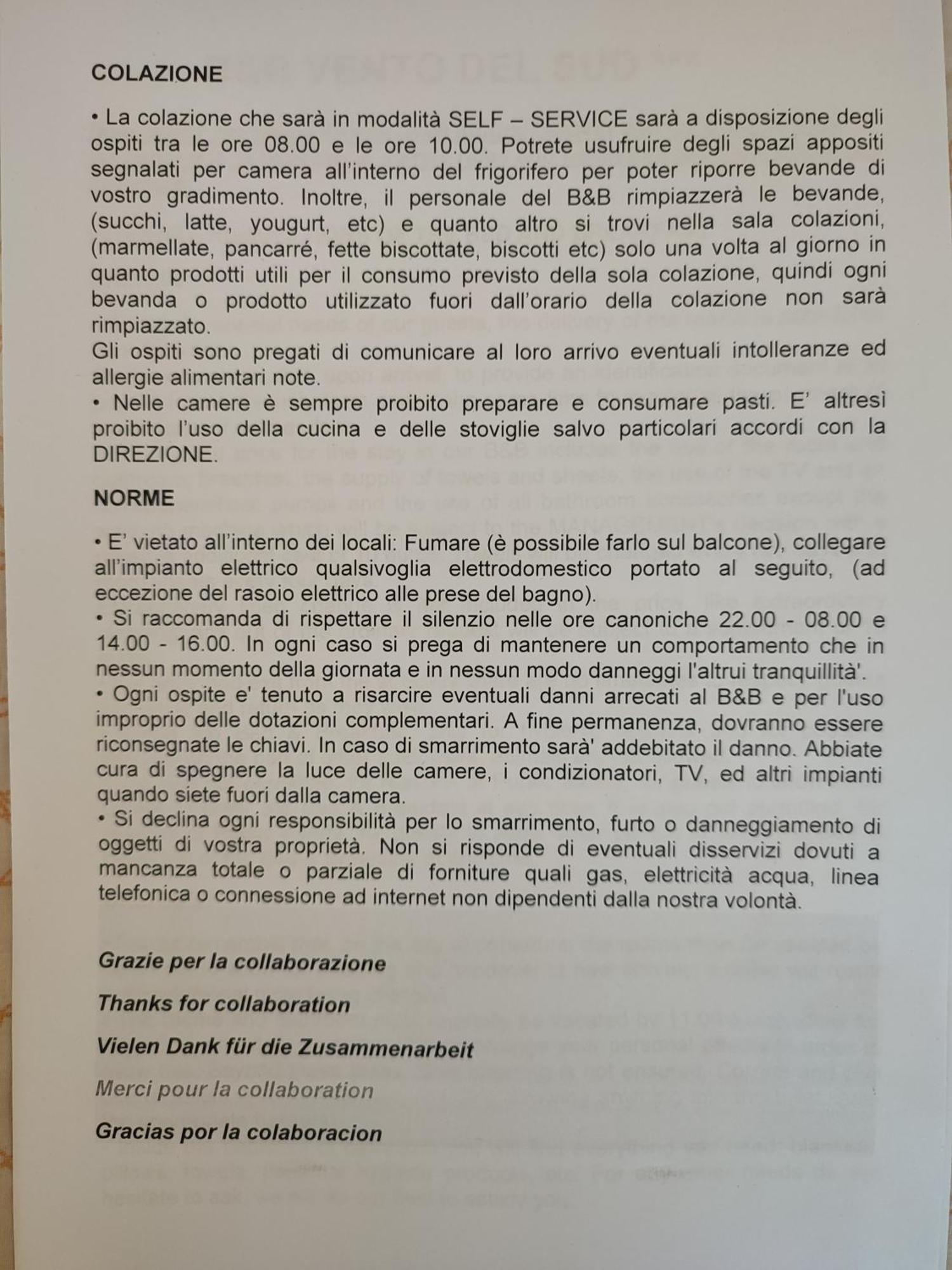 Bed & Breakfast Vento Del Sud Palermo