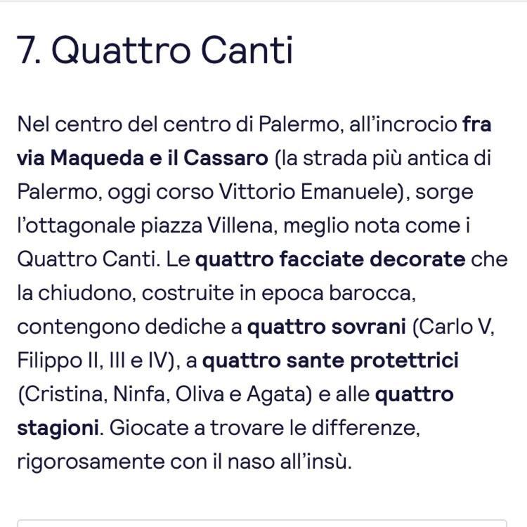Appartamento Il Sole Dei 4 Canti Palermo